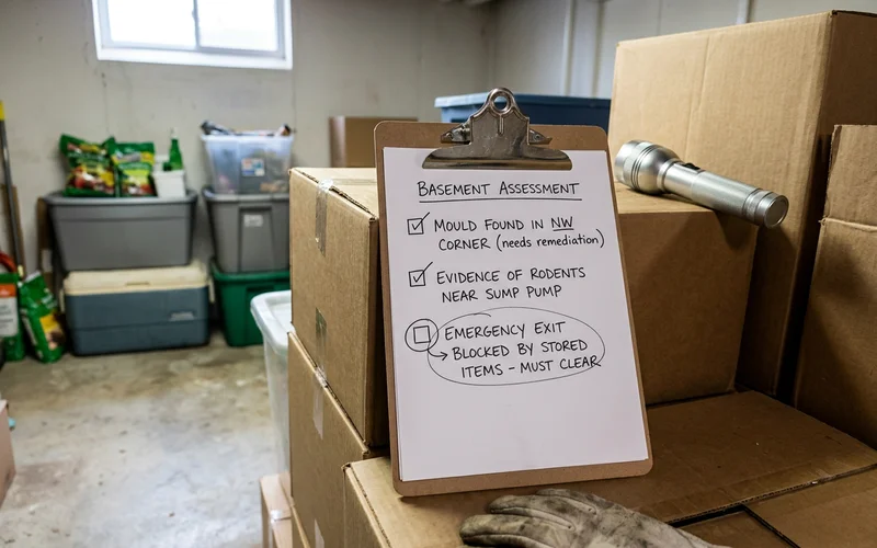 A checklist of biohazard warning signs in a home