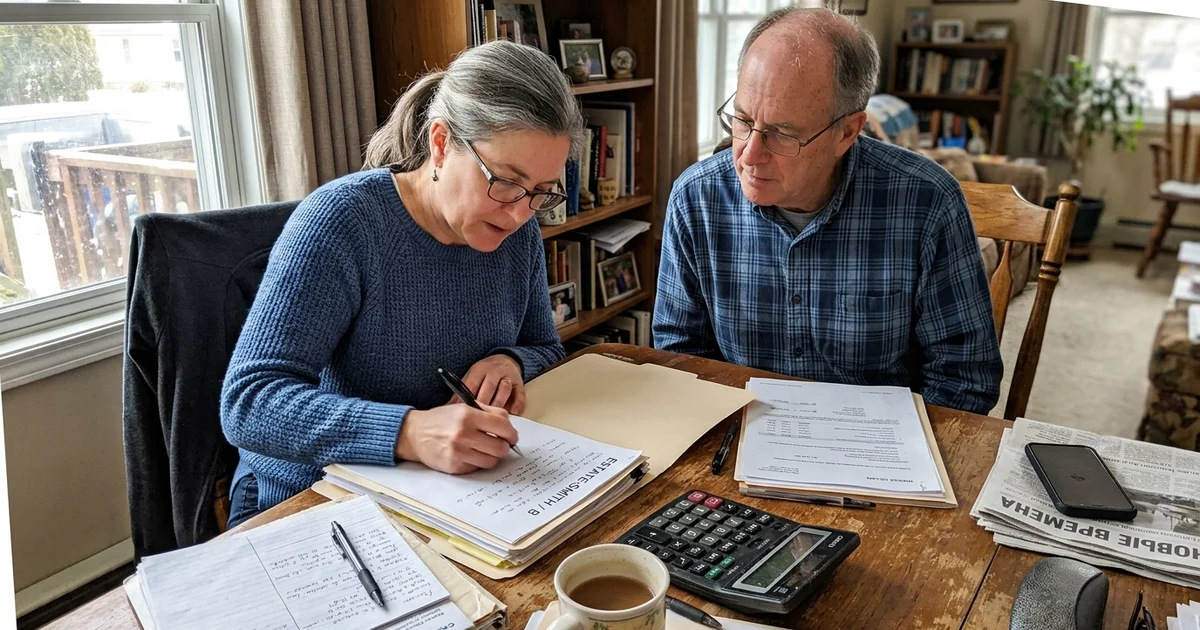 An executor reviewing paperwork with a compassionate advisor