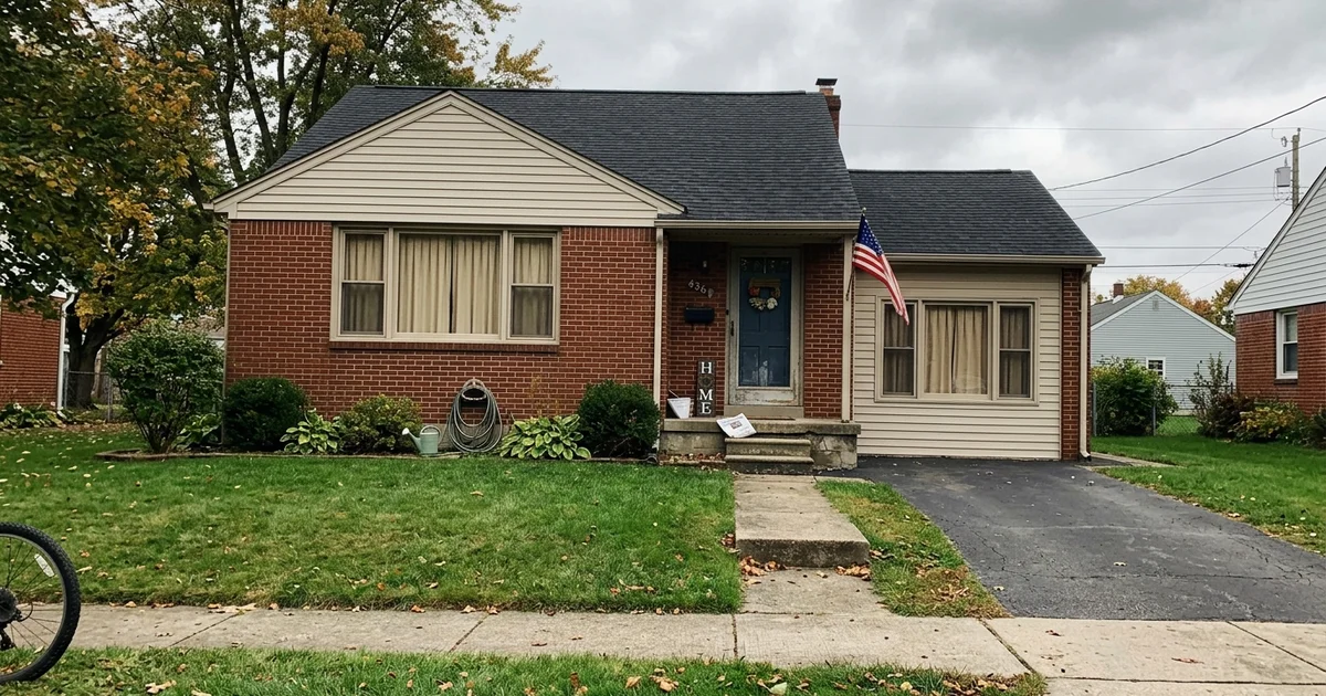 The quiet exterior of a suburban Ohio home