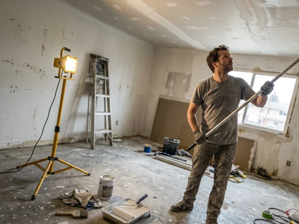 Odor-blocking sealer applied to a ceiling